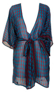 PRG7494 Sheer Avatar Pure Silk Kimono-Sleeved Jacket with Belt