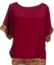 Load image into Gallery viewer, PRC6391 Avatar Pure Silk Side Slit Top

