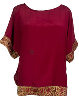 PRC6391 Avatar Pure Silk Side Slit Top