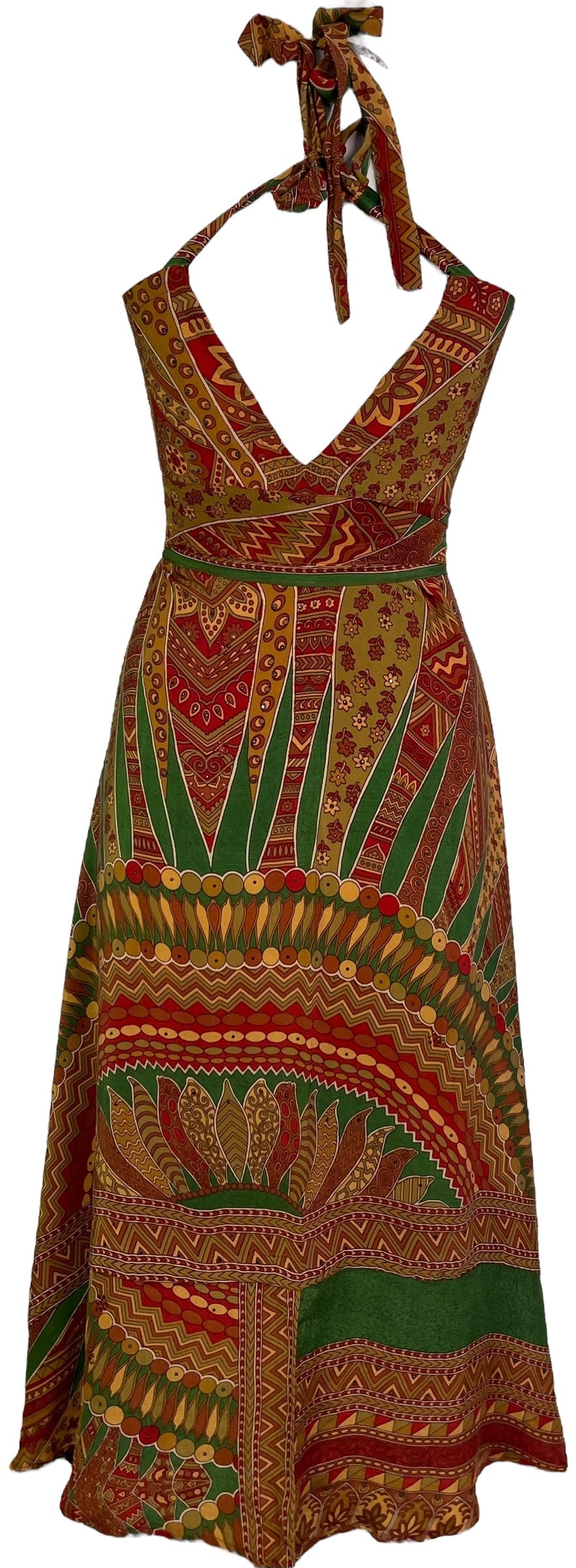 PRC7232 Avatar Pure Silk Maxi Dress with Belt