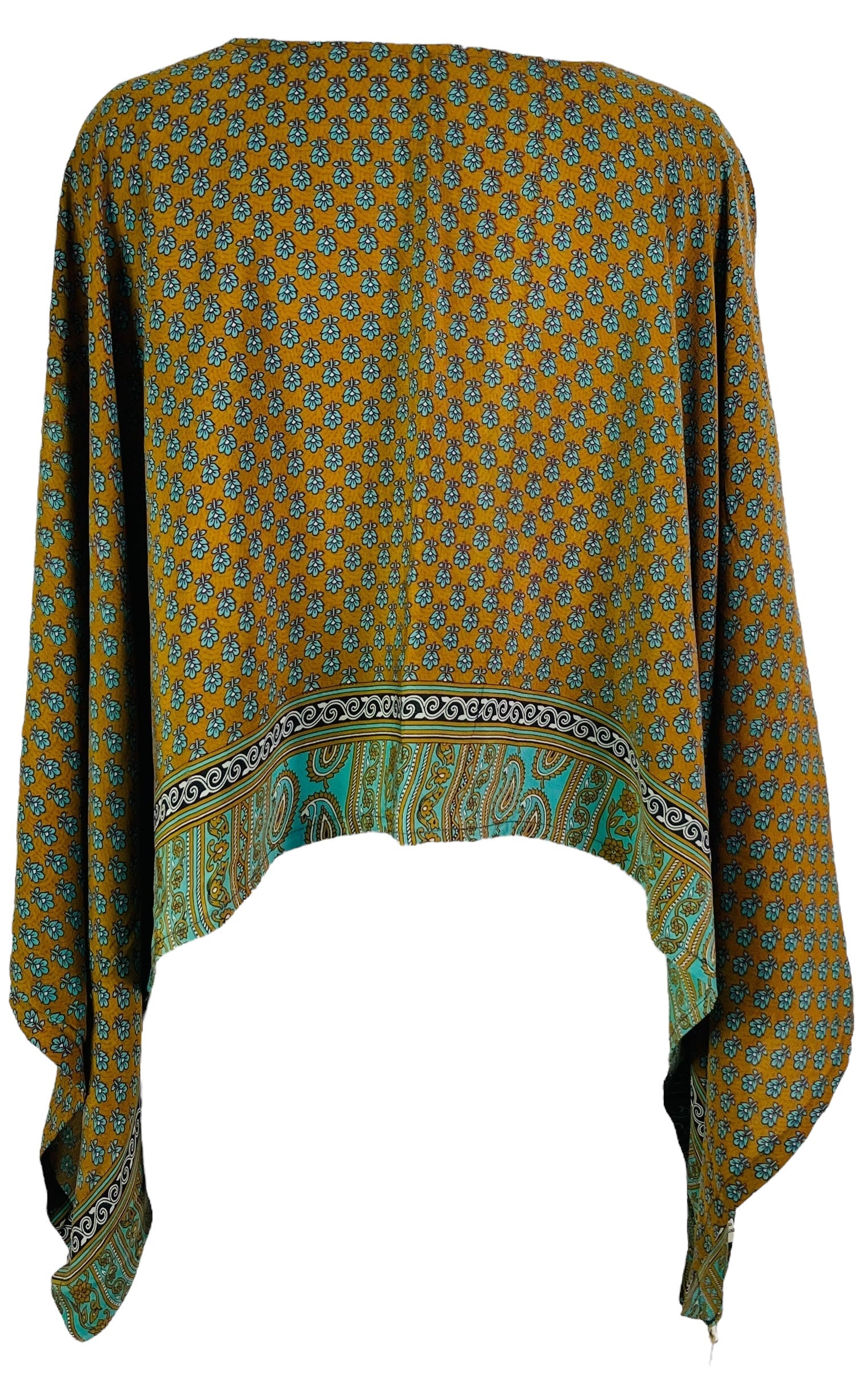 PRC7288 Avatar Pure Silk Kimono-Sleeved Top