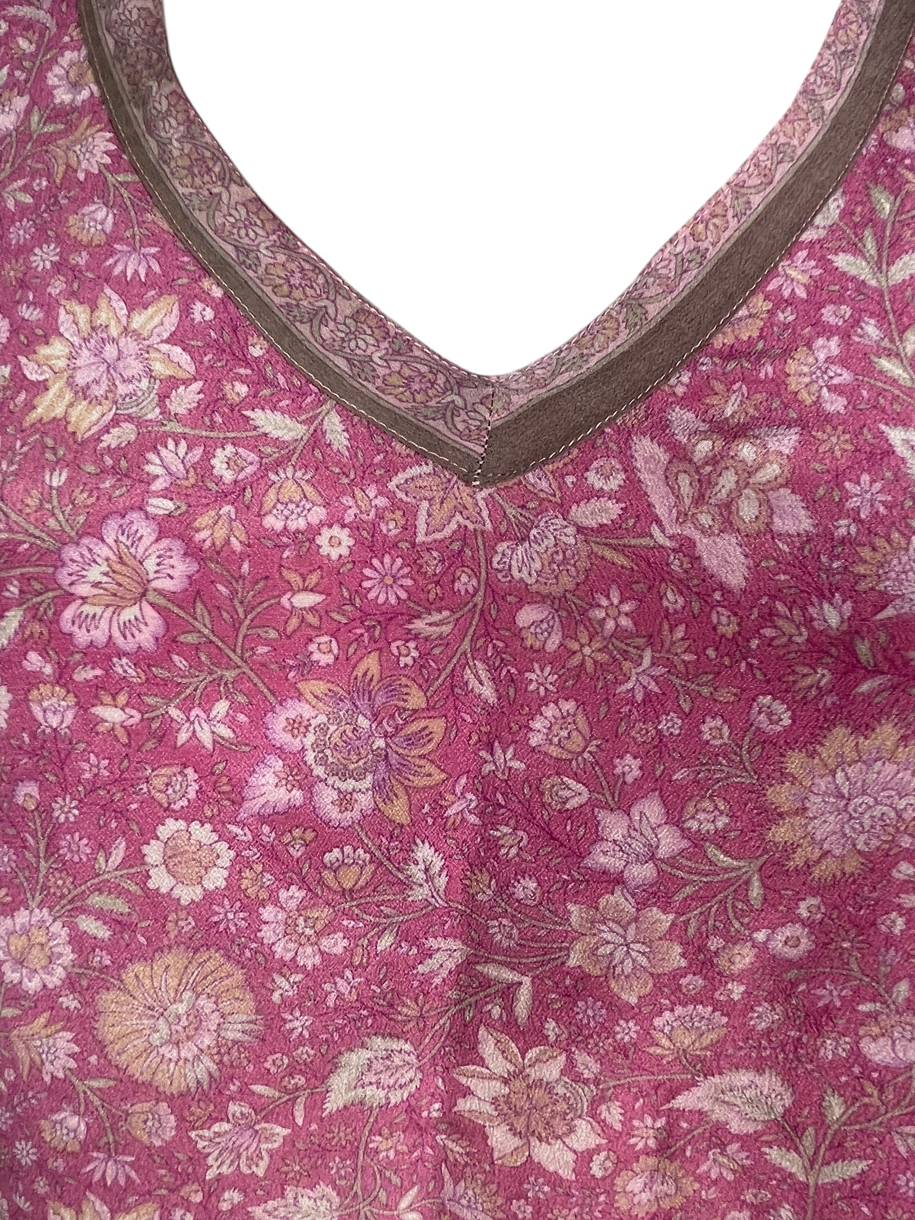 PRC7696 Avatar Pure Silk Short Kaftan Tunic with Slits