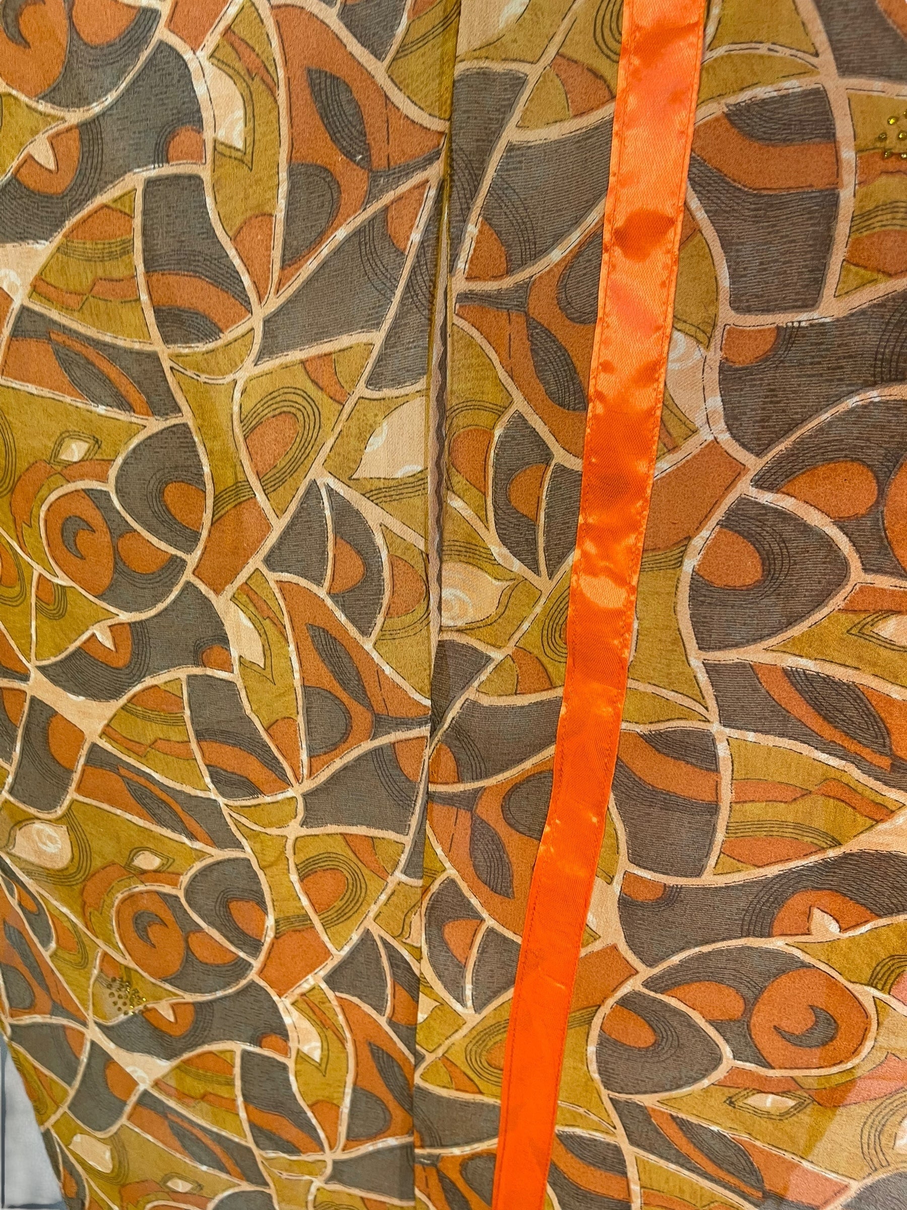 PRG7101 Sheer Avatar Pure Silk Waterfall Top