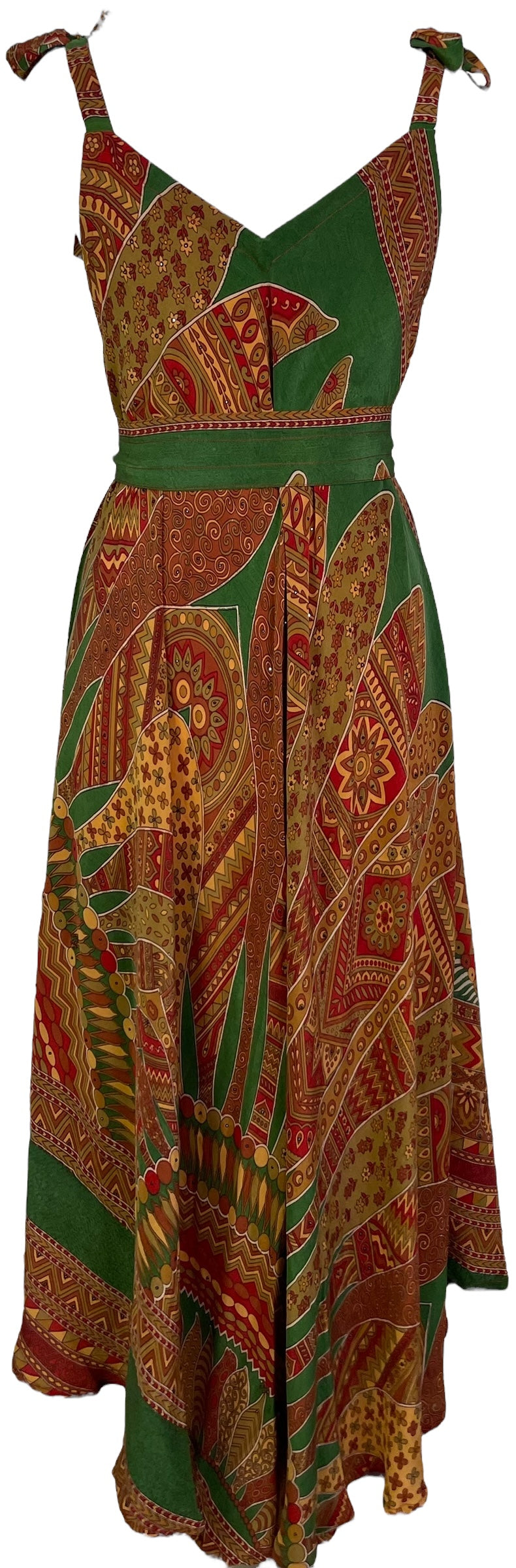 PRC7232 Avatar Pure Silk Maxi Dress with Belt