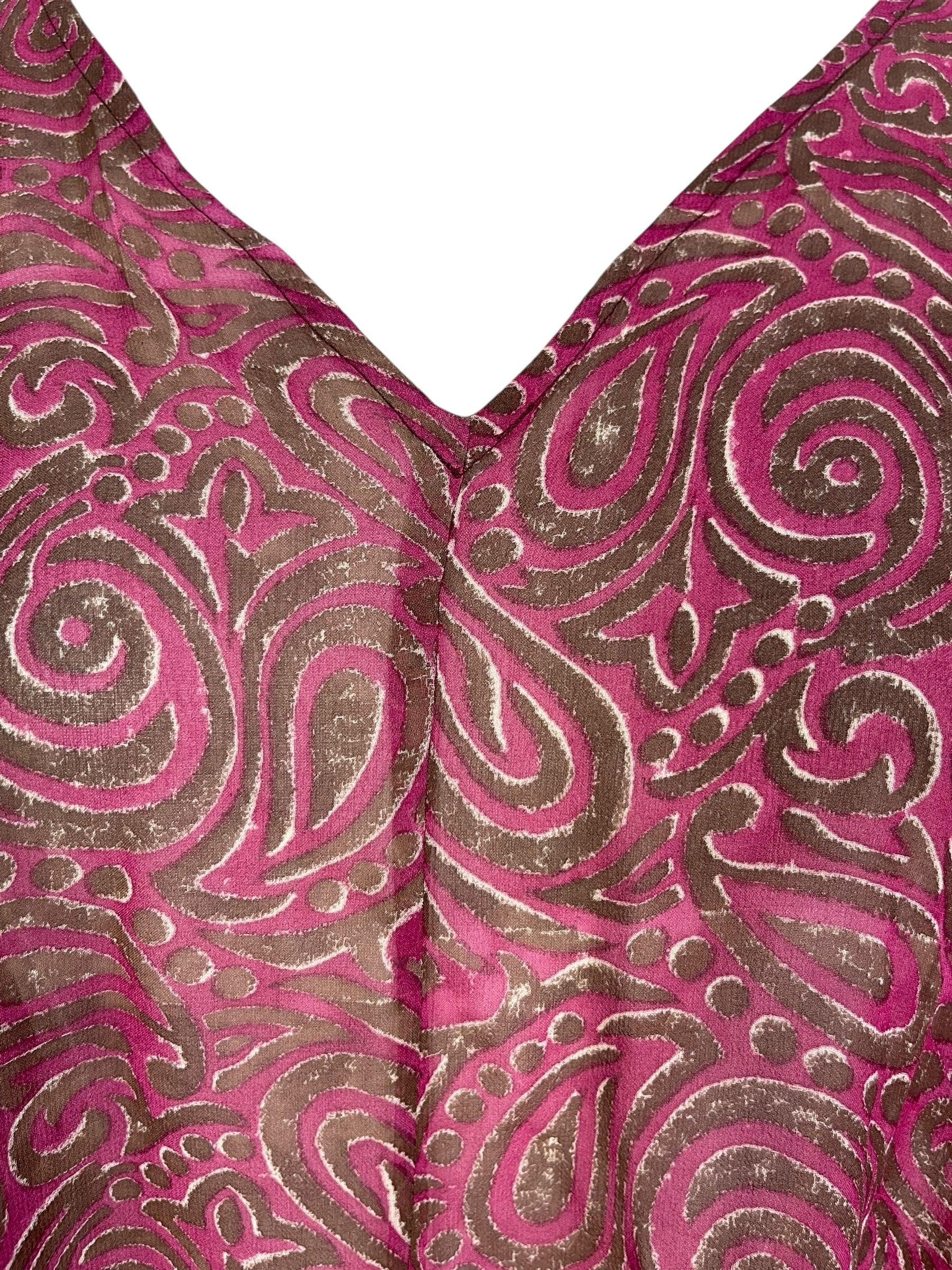 PRG7089 Sheer Avatar Pure Silk Waterfall Top