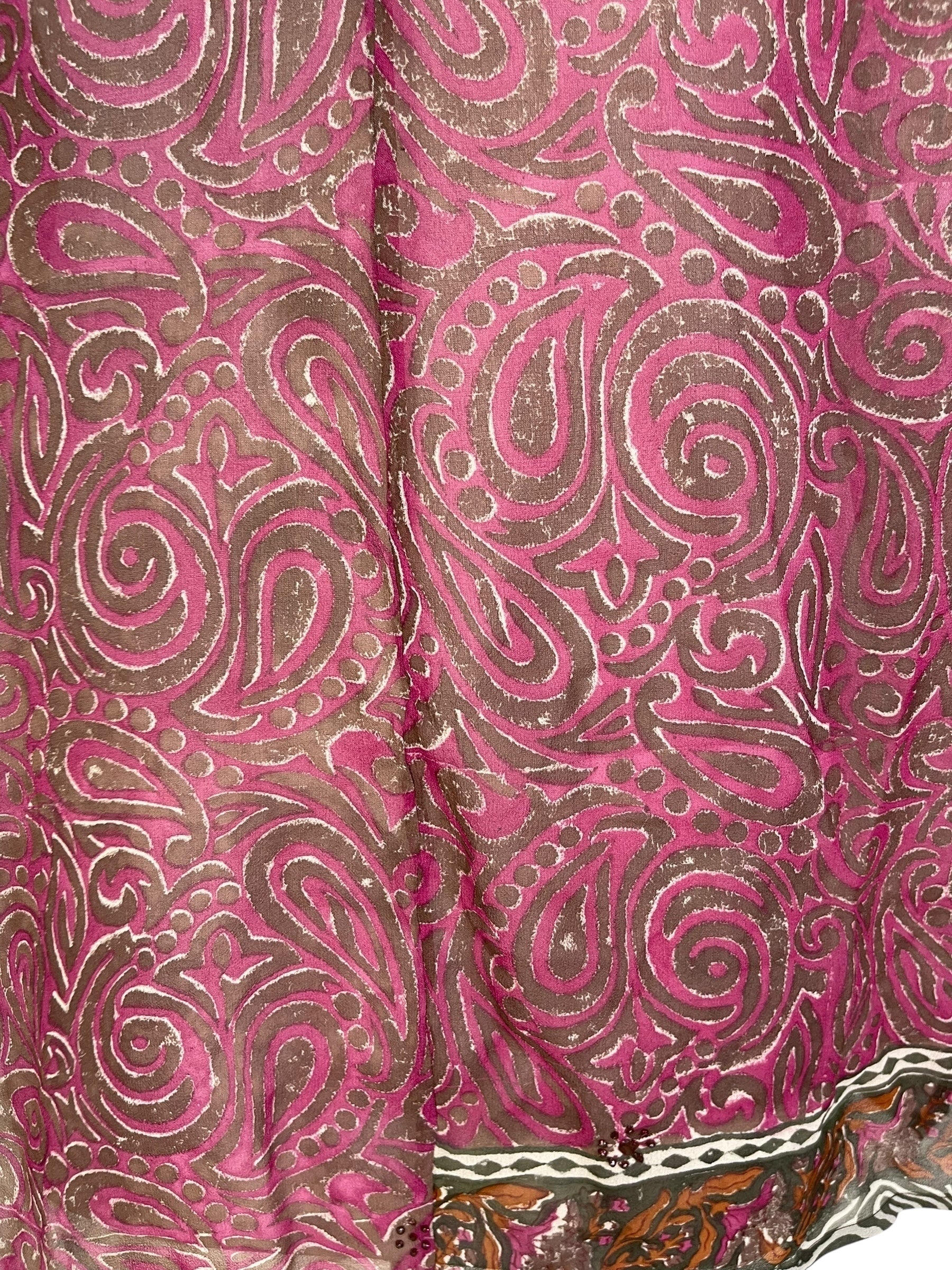 PRG7089 Sheer Avatar Pure Silk Waterfall Top