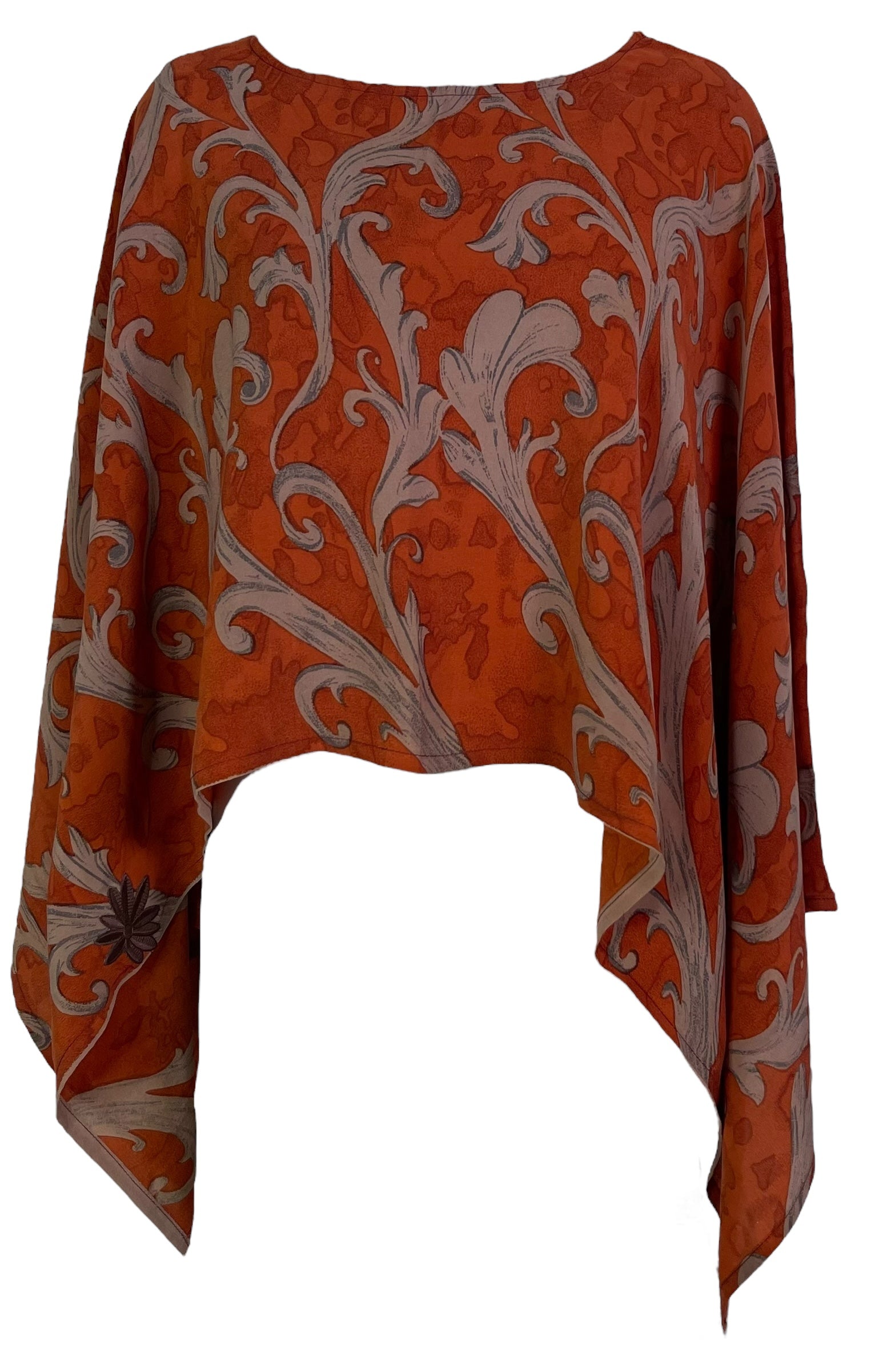 PRC7013 Avatar Pure Silk Capelet Poncho