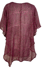 Load image into Gallery viewer, PRG7089 Sheer Avatar Pure Silk Waterfall Top
