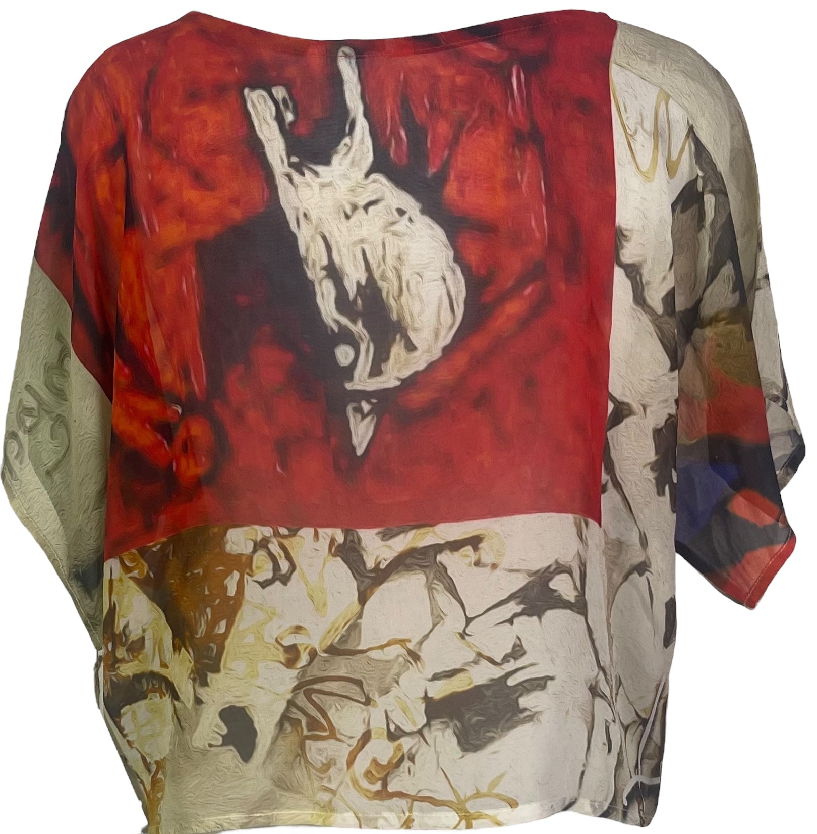 PRG6900 Sheer Avatar Pure Silk Boxy Top