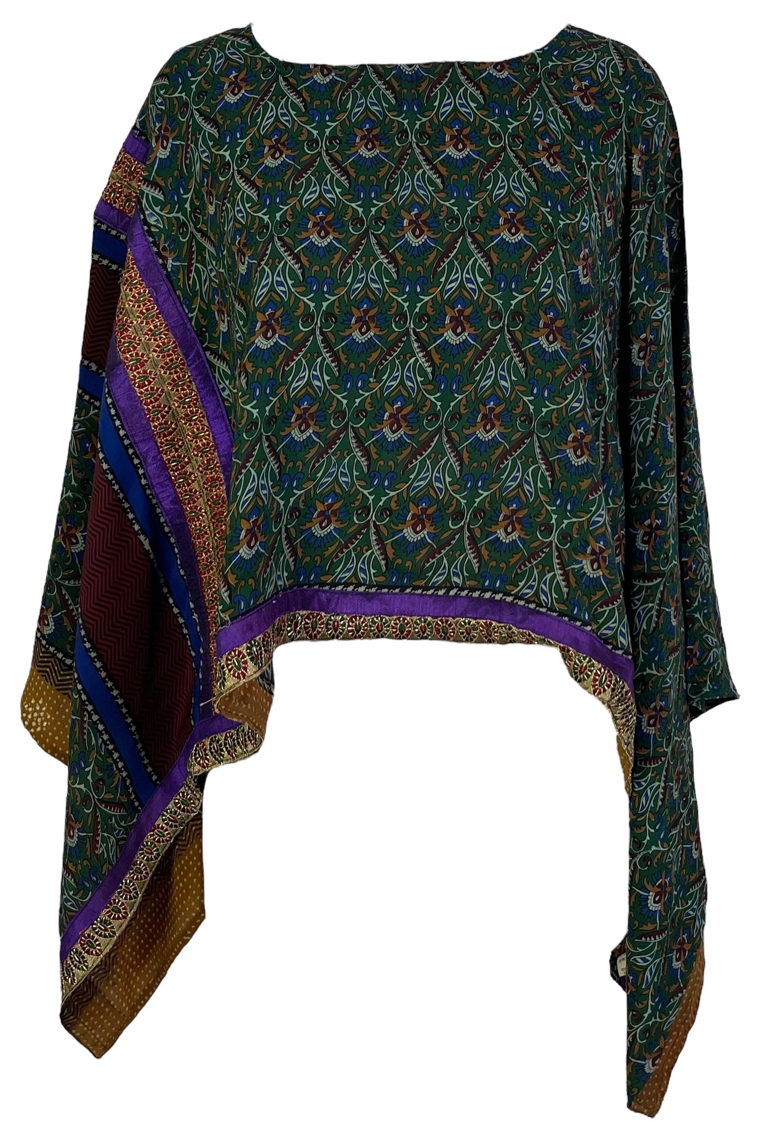 PRC7156 Avatar Pure Silk Capelet Poncho