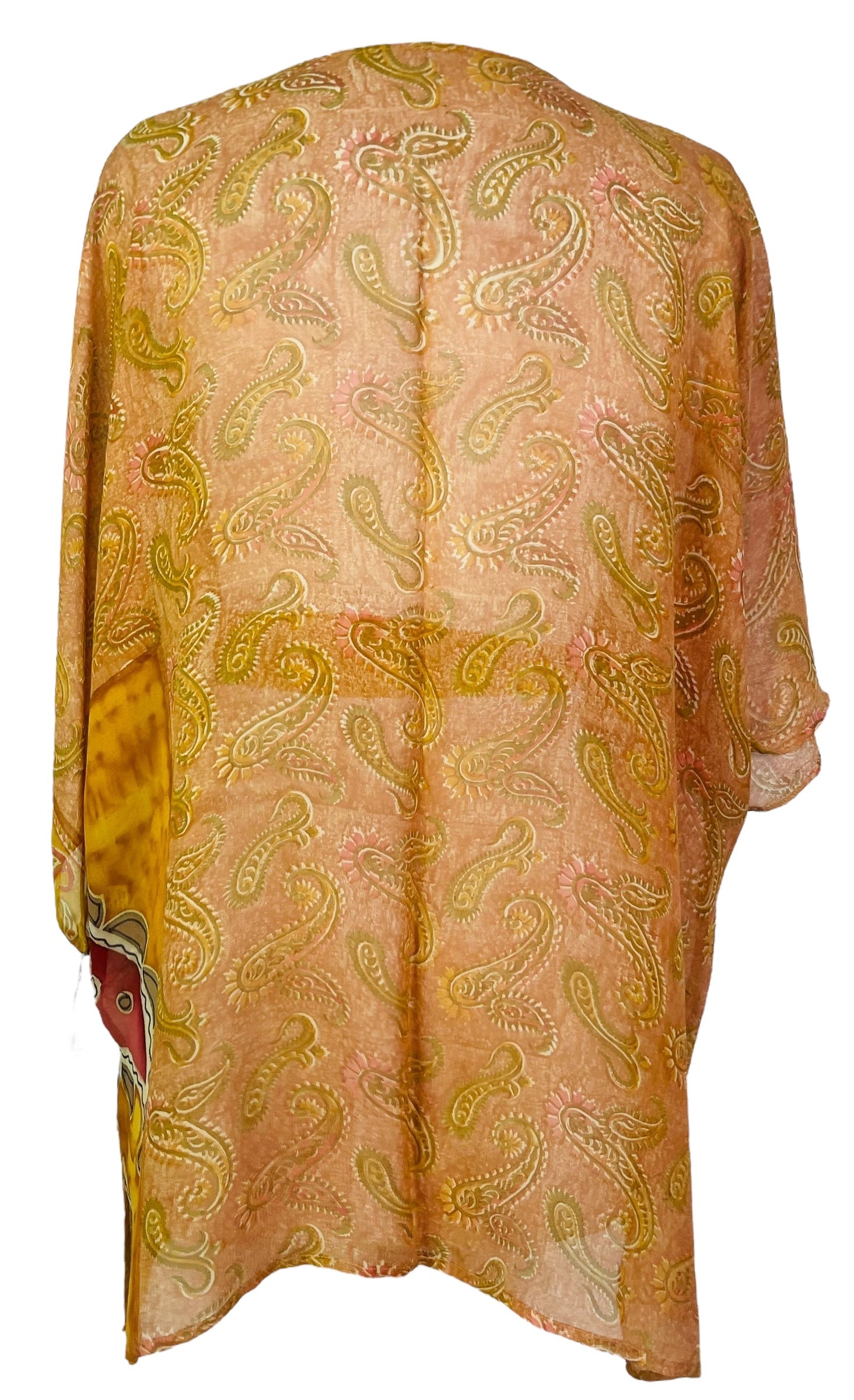 PRC7488 Avatar Pure Silk Kimono-Sleeved Jacket with Belt