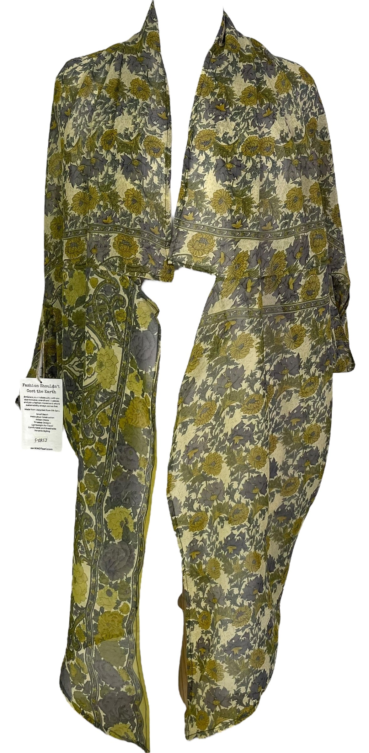 SOLD  PRG6853 Sheer Avatar Pure Silk Cardigan