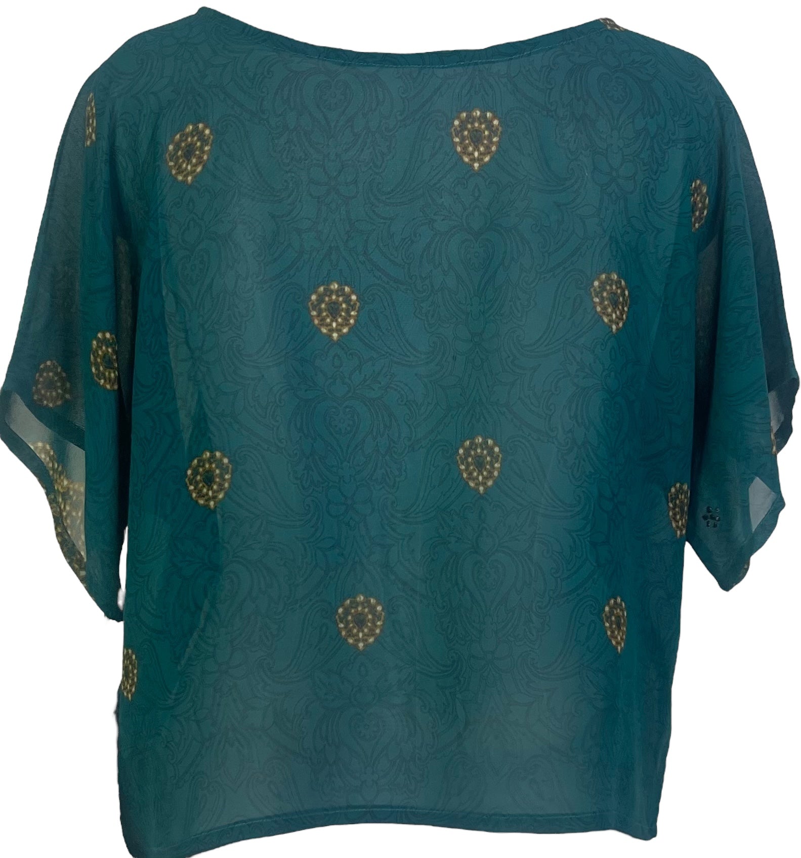 SOLD  PRG6792 Sheer Avatar Pure Silk Boxy Top