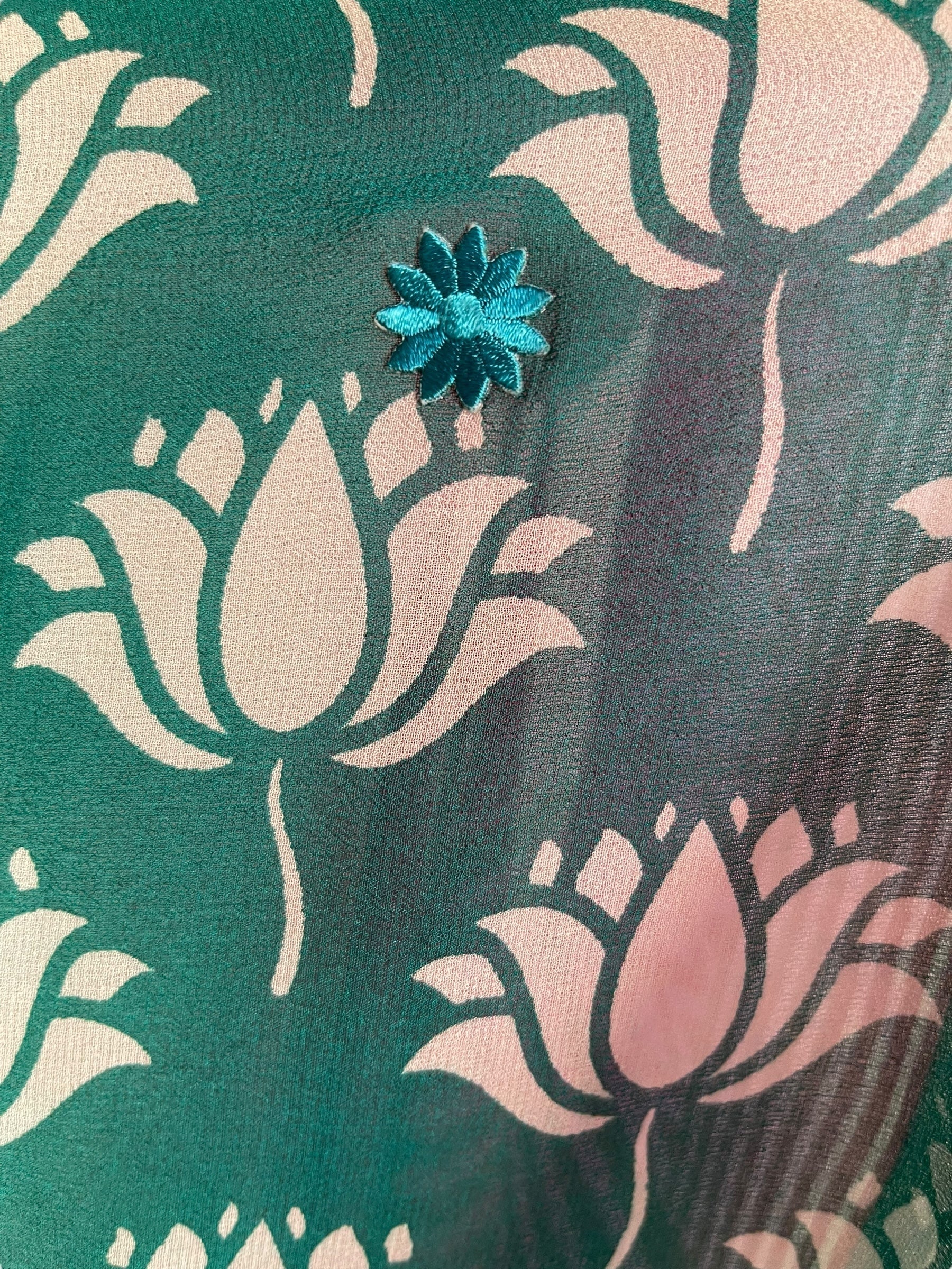 SOLD  PRG7349 Sheer Avatar Pure Silk Capelet Poncho