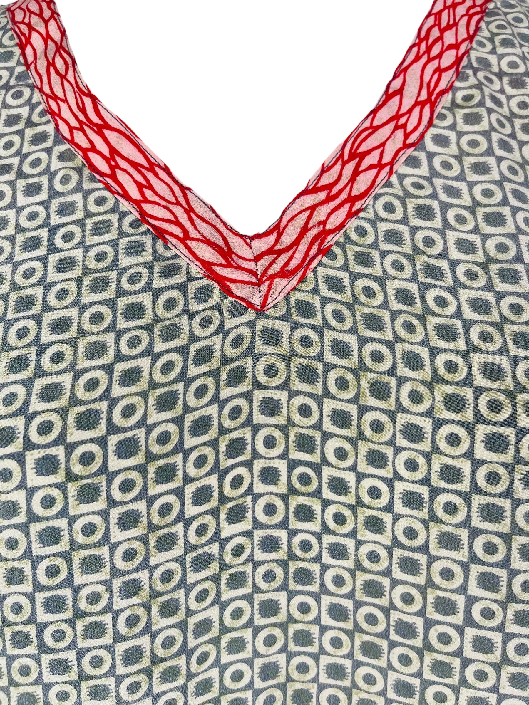 PRC7467 Avatar Pure Silk Short Kaftan Tunic with Slits