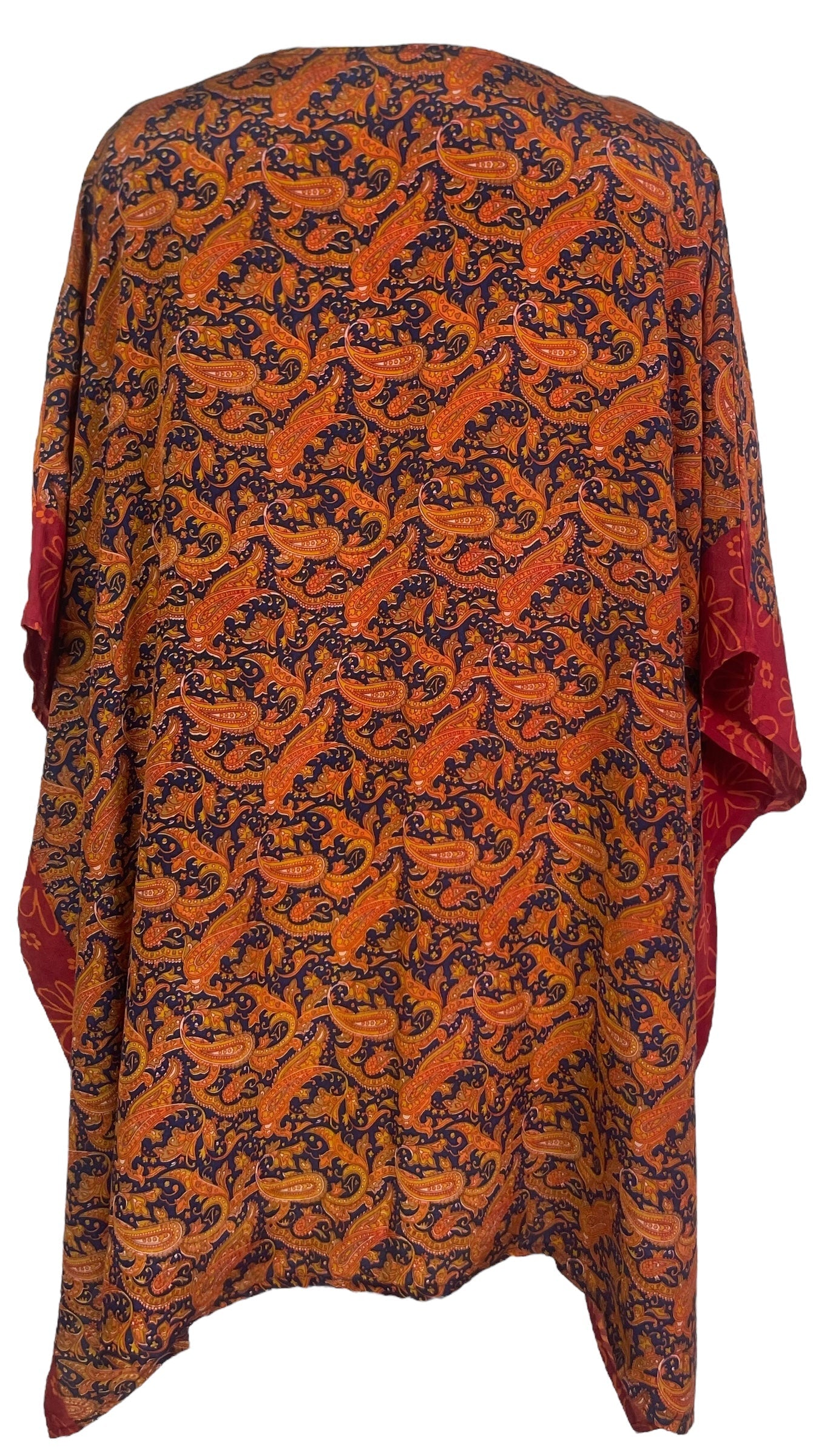 PRC7695 Avatar Pure Silk Short Kaftan Tunic with Slits