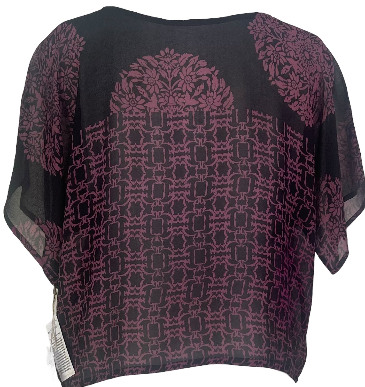SOLD  PRG5505 Sheer Avatar Pure Silk Boxy Top