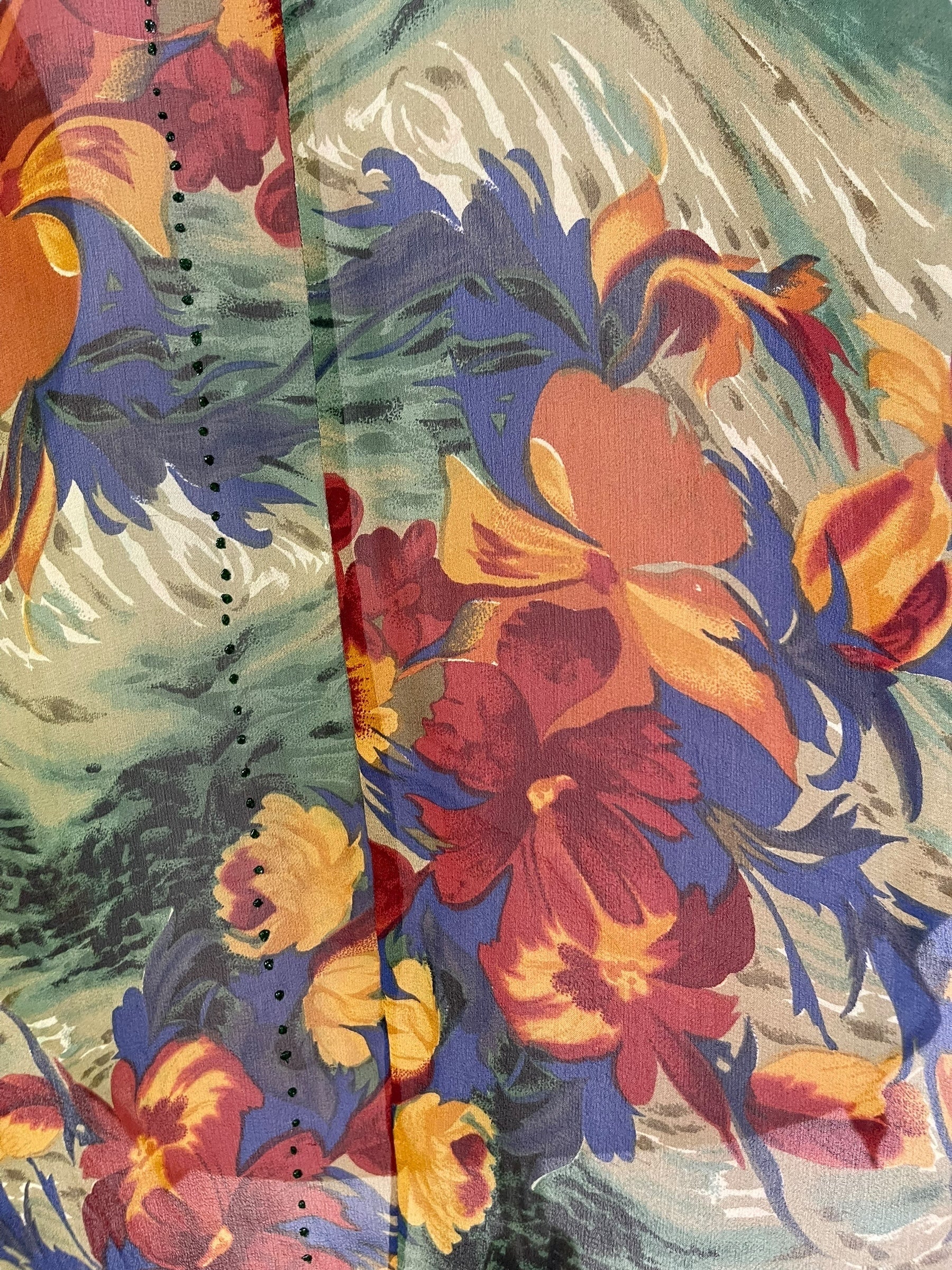 PRG7051 Sheer Avatar Pure Silk Waterfall Top