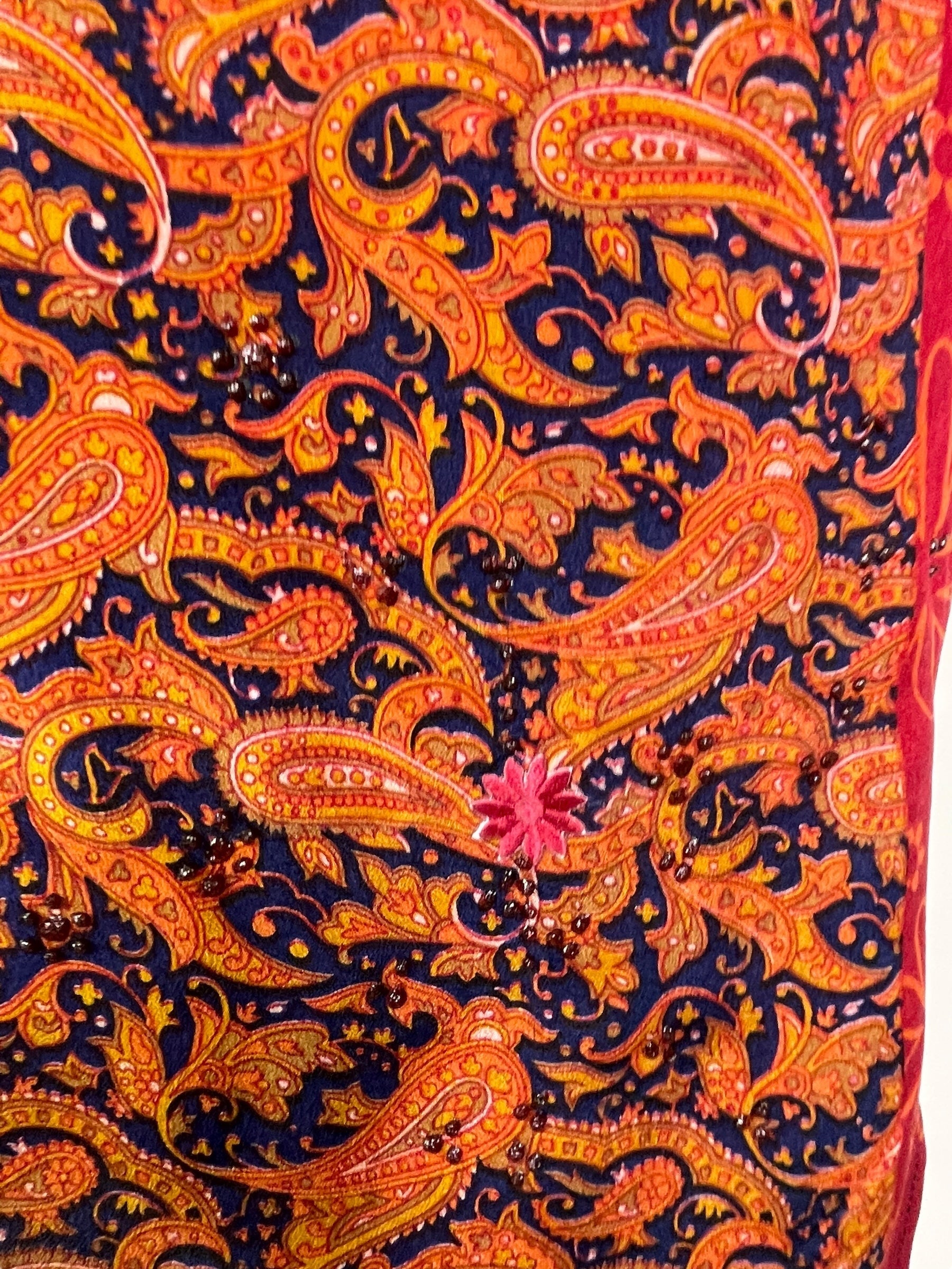 PRC7695 Avatar Pure Silk Short Kaftan Tunic with Slits