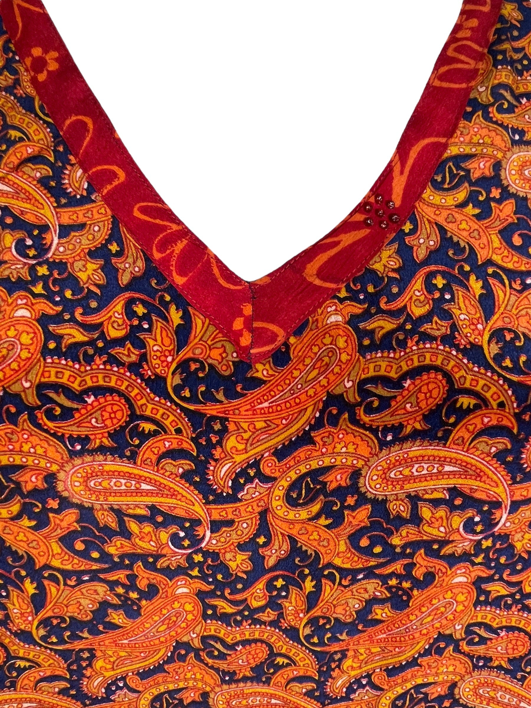 PRC7695 Avatar Pure Silk Short Kaftan Tunic with Slits