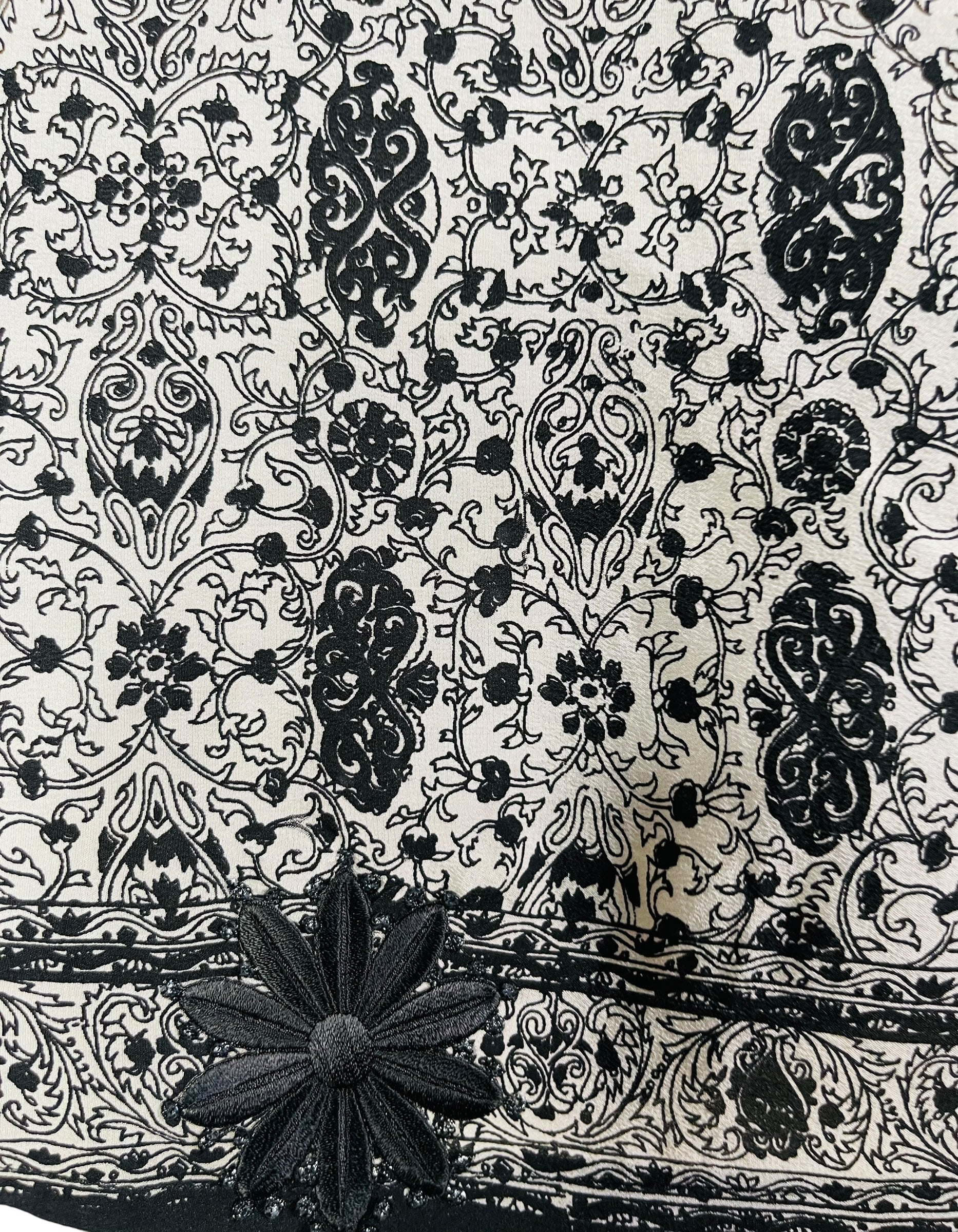 SOLD  PRC7315 Avatar Pure Silk Kimono-Sleeved Top