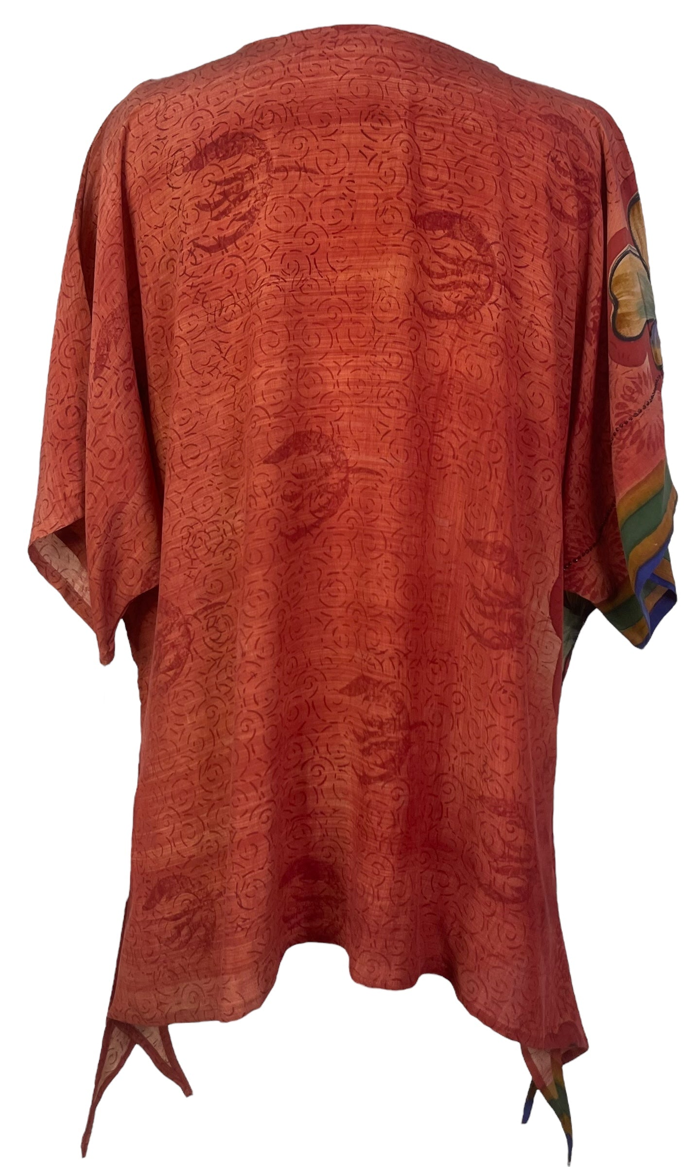 PRC7604 Avatar Pure Silk Long Tunic with Side Ties