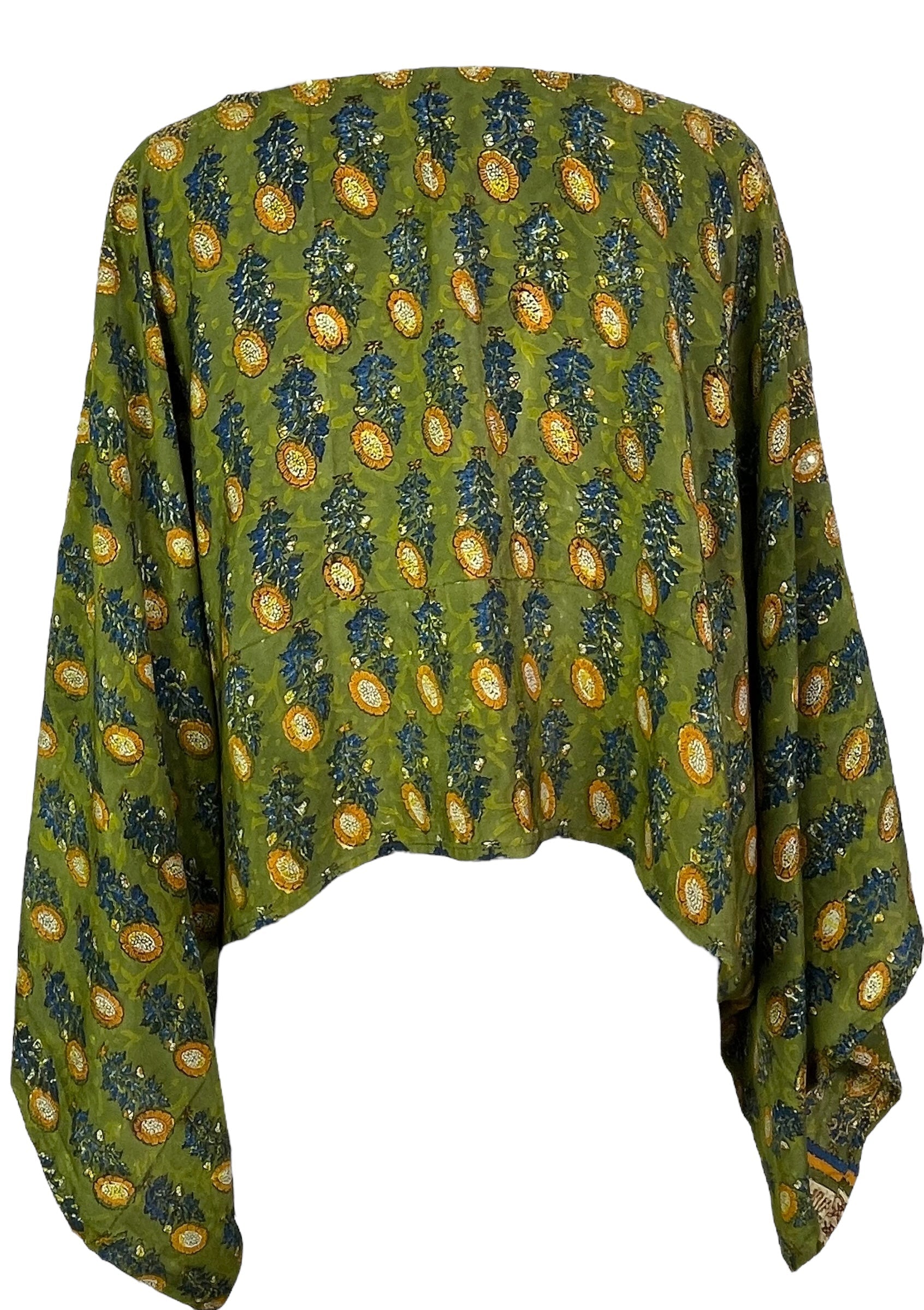 PRC7759 Avatar Pure Silk Kimono-Sleeved Top