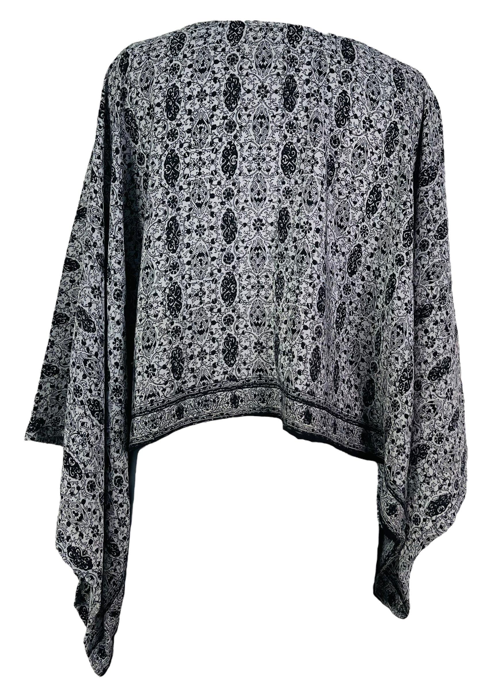 SOLD  PRC7315 Avatar Pure Silk Kimono-Sleeved Top