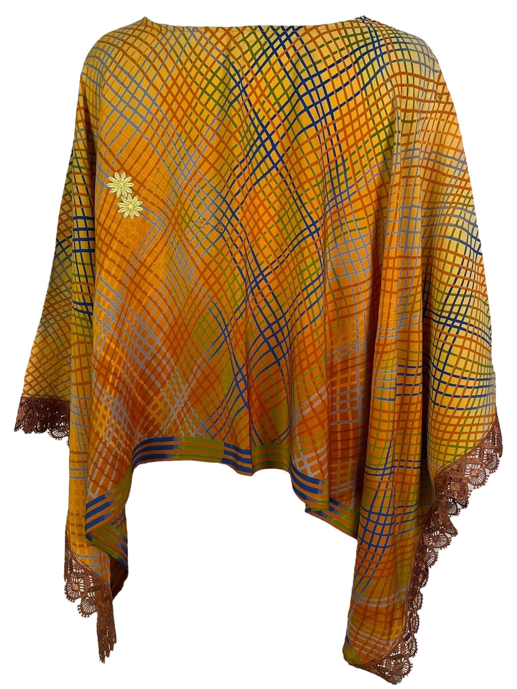 PRC6995 Avatar Pure Silk Capelet Poncho
