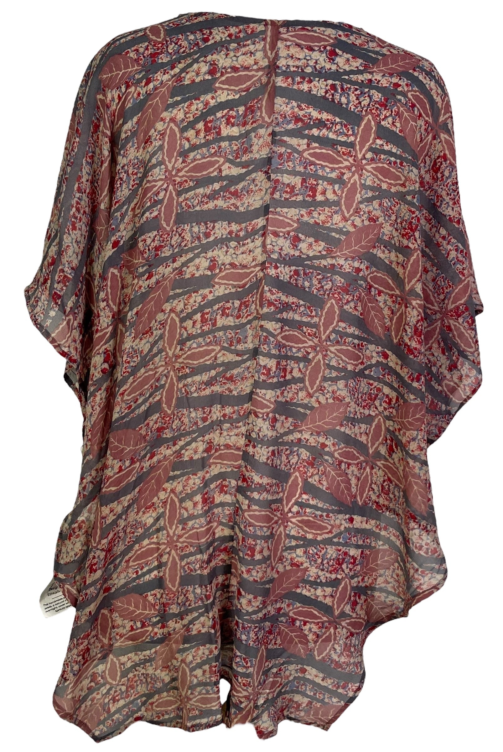 PRG7111 Sheer Avatar Pure Silk Waterfall Top