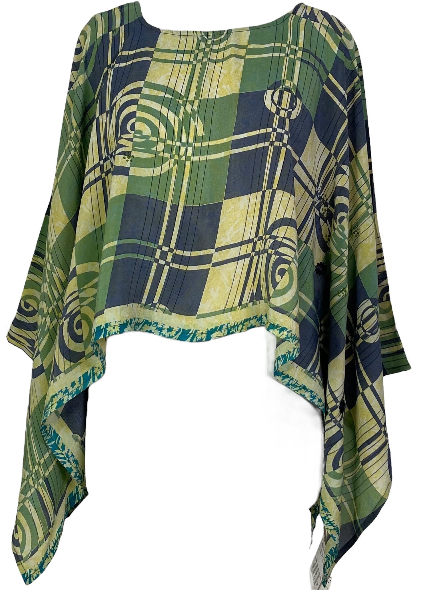 PRC6952 Avatar Pure Silk Capelet Poncho