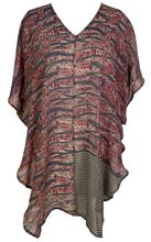 Load image into Gallery viewer, PRG7111 Sheer Avatar Pure Silk Waterfall Top
