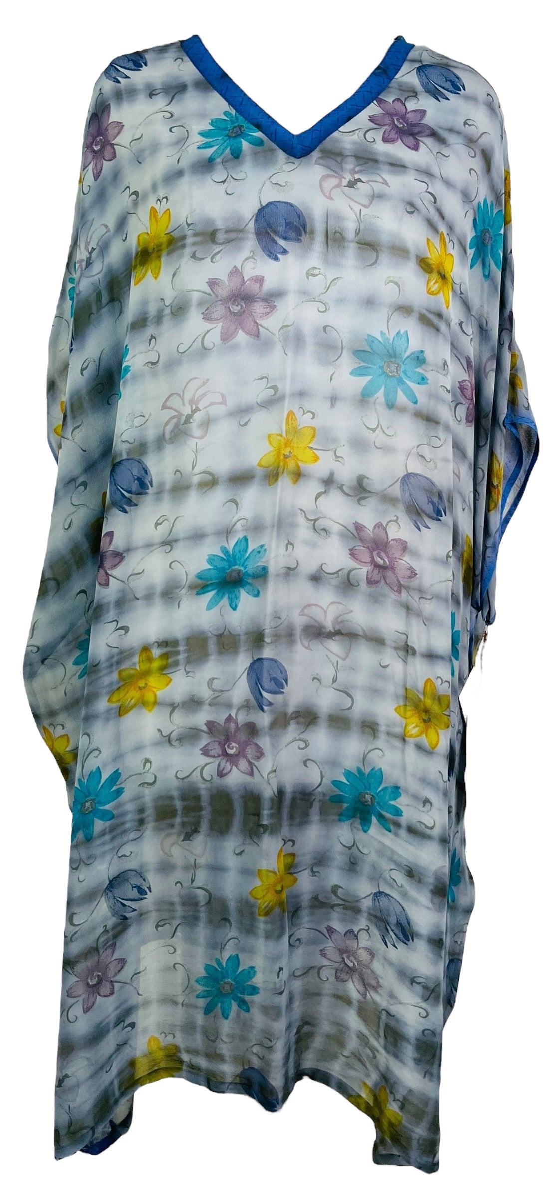 PRG6804 Sheer Avatar Pure Silk Midi Length Kaftan