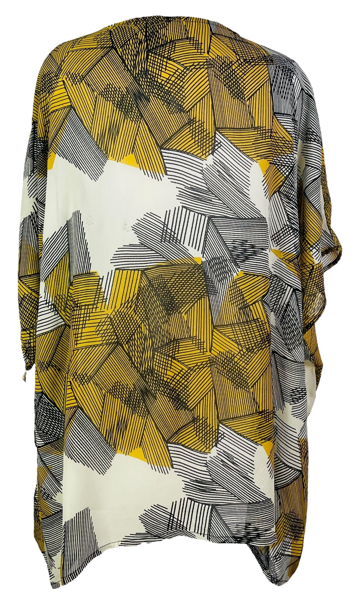 PRG7361 Sheer Avatar Pure Silk Short Kaftan Tunic without Slits