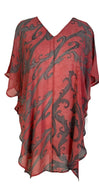 PRG7263 Sheer Avatar Pure Silk Waterfall Top