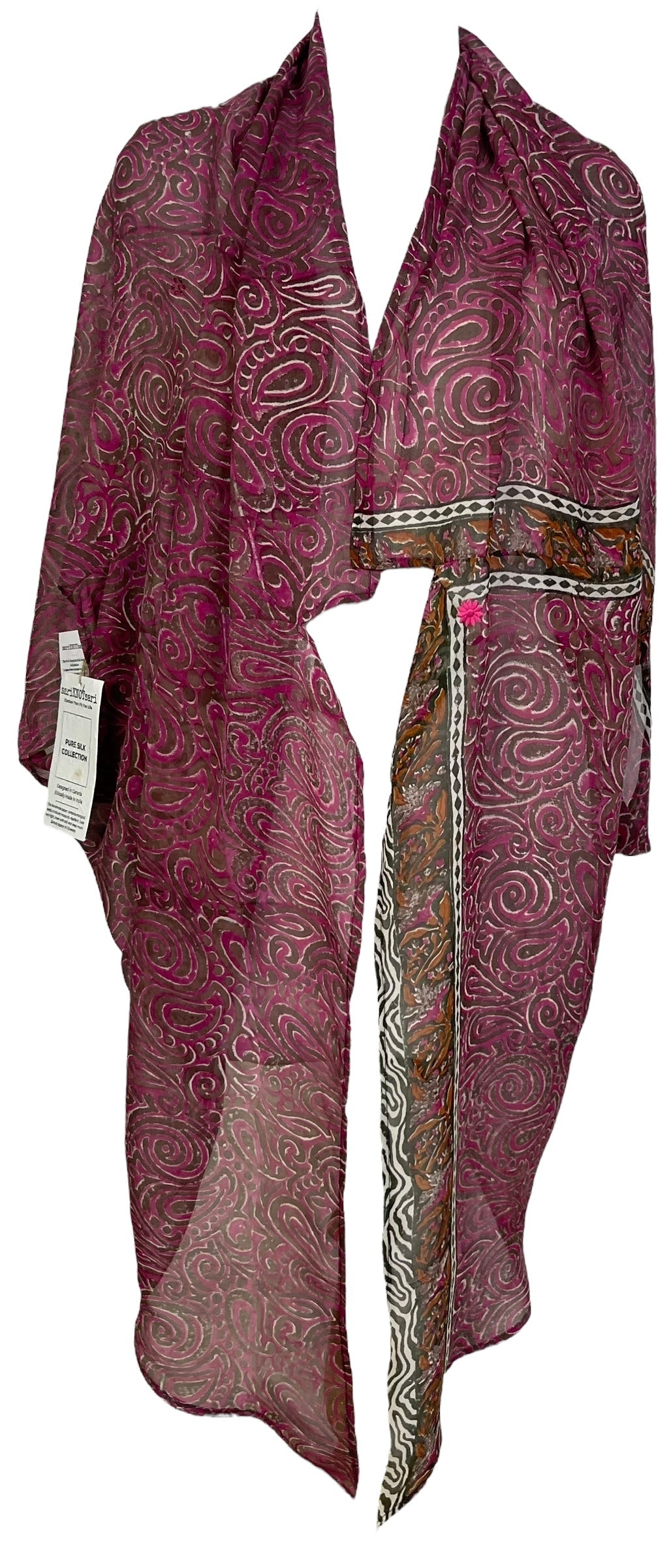 PRG7089 Sheer Avatar Pure Silk Cardigan