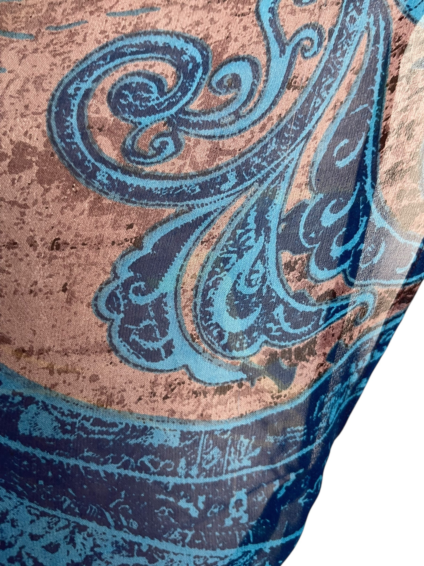 PRG7226 Sheer Avatar Pure Silk Waterfall Top