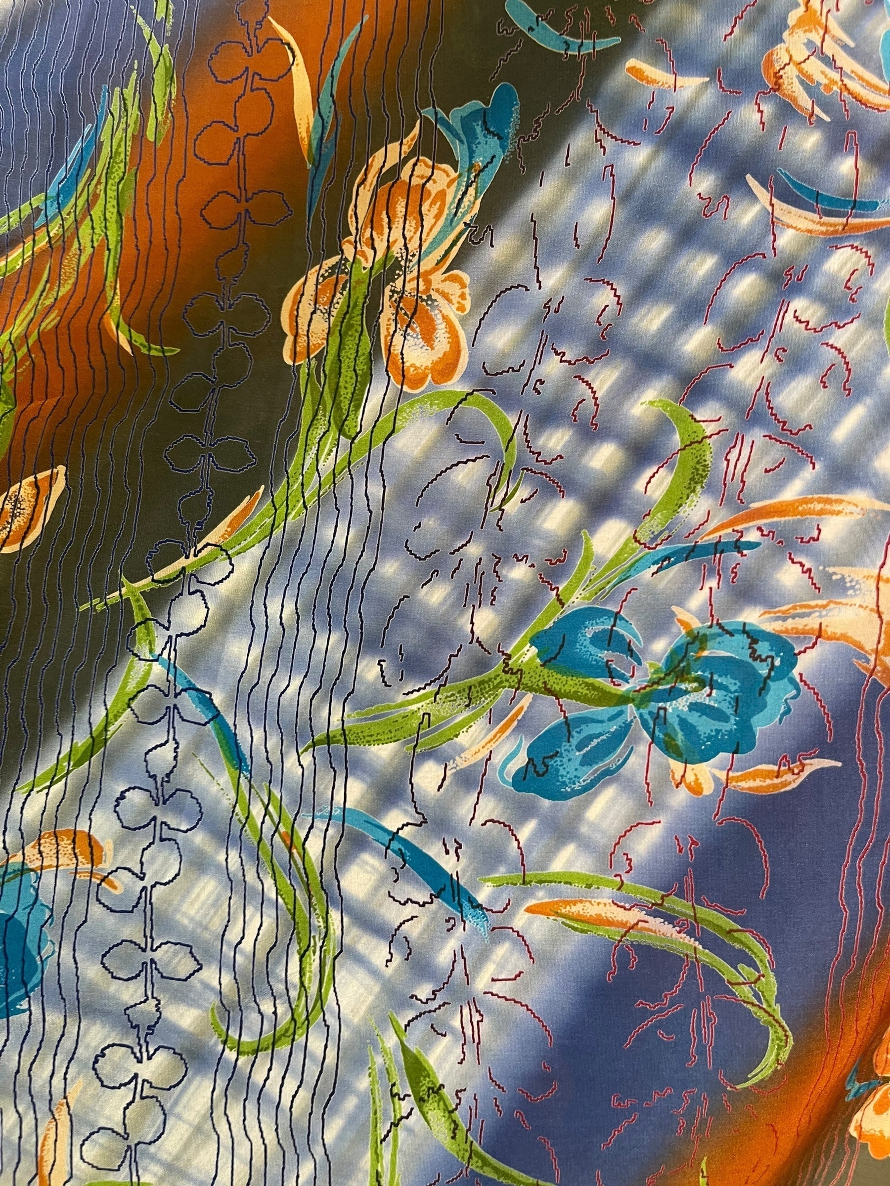 PRC6667 Avatar Pure Silk Kimono-Sleeved Top