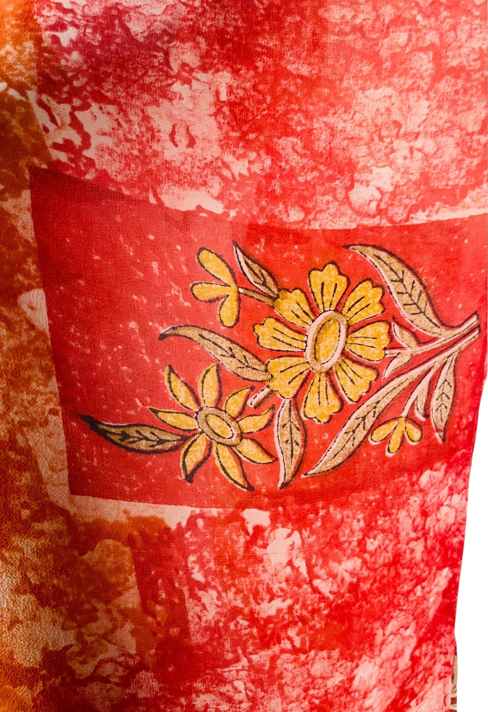 PRG7258 Sheer Avatar Pure Silk Side Slit Top