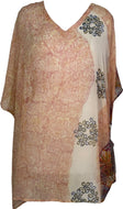 PRG7714 Sheer Avatar Pure Silk Short Kaftan Tunic with Slits