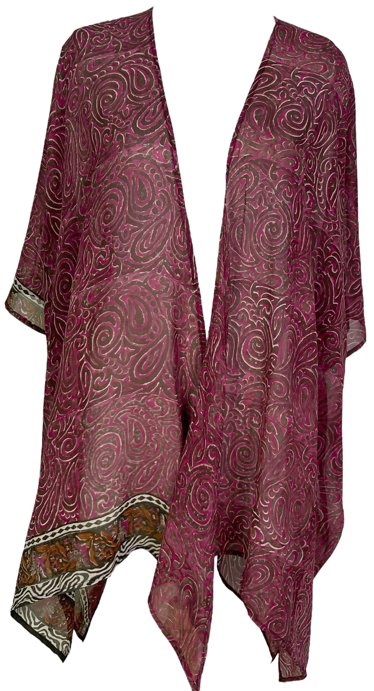 PRG7089 Sheer Avatar Pure Silk Cardigan