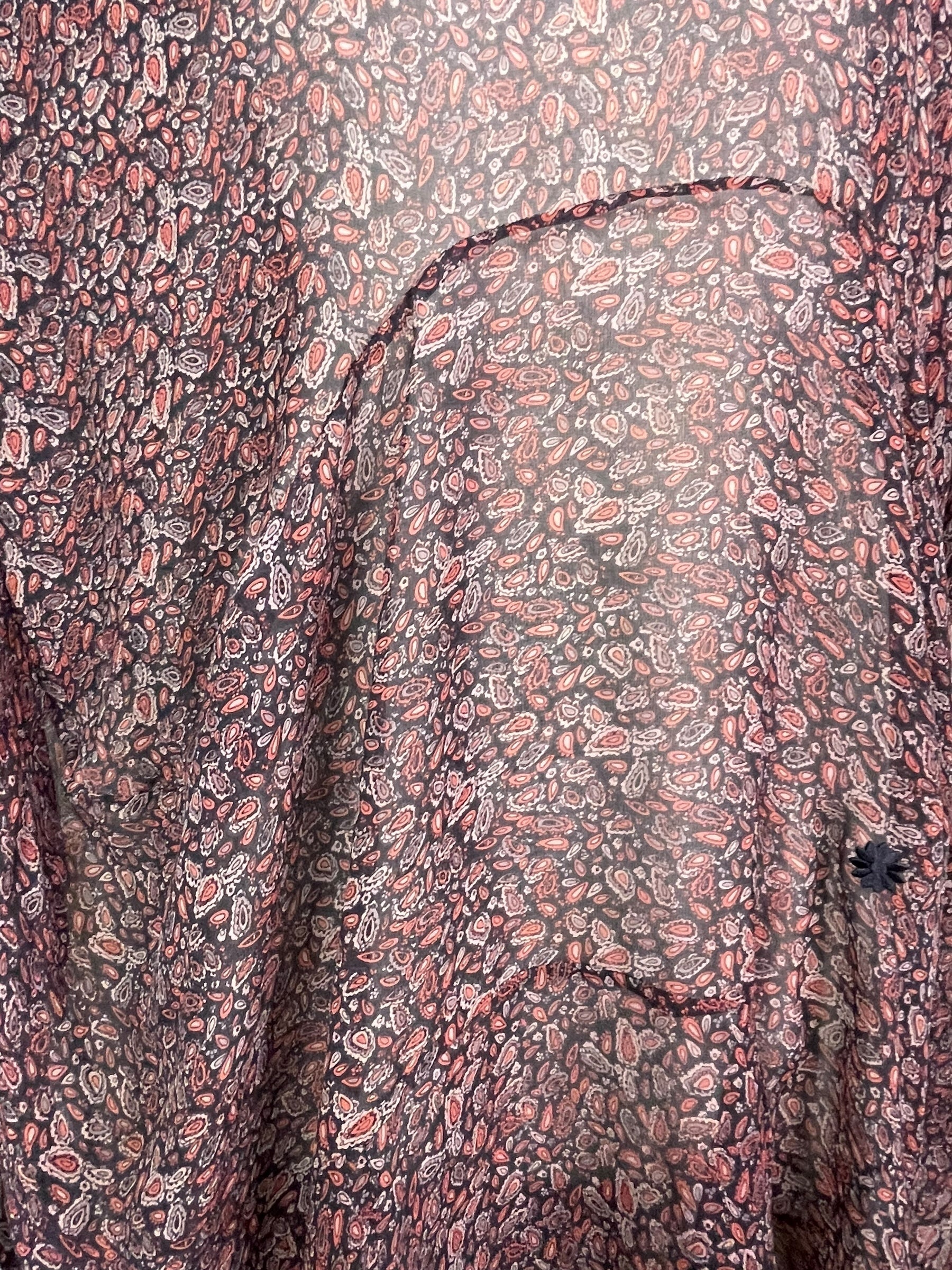 PRG7834 Sheer Avatar Pure Silk Sculptural Long Tunic Dress