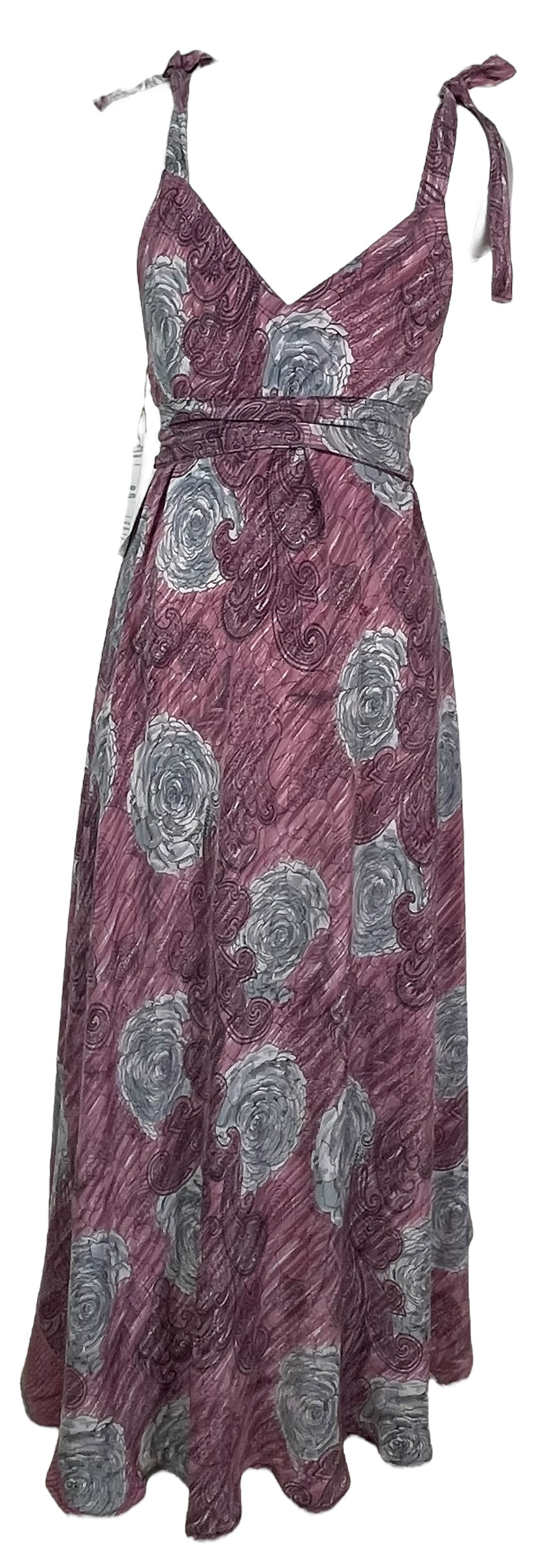 PRC7760 Avatar Pure Silk Maxi Dress with Belt