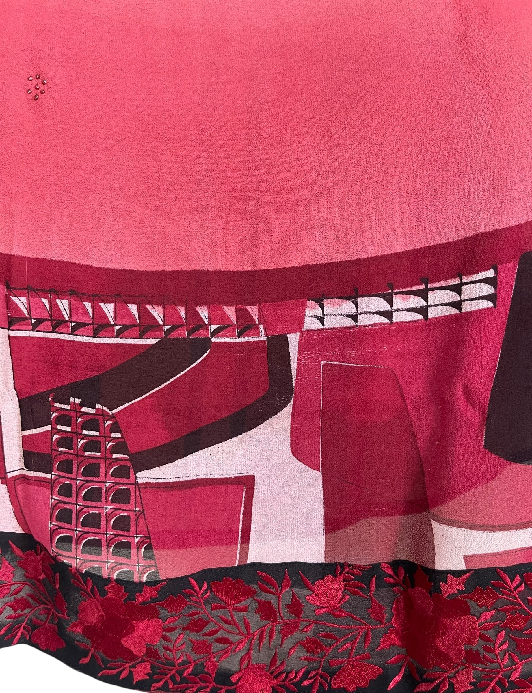 PRG7139 Sheer Avatar Pure Silk Capelet Poncho