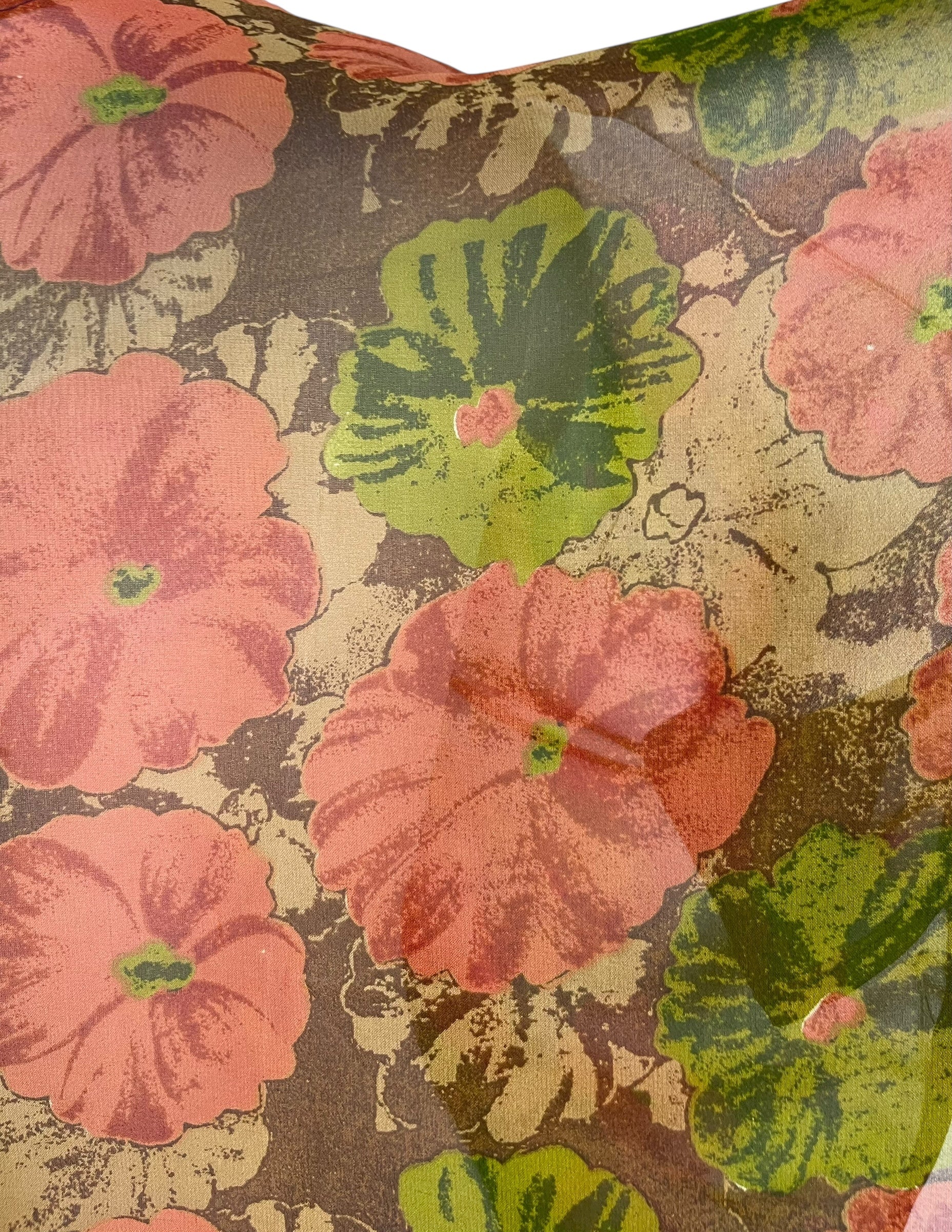 PRG7052 Sheer Avatar Pure Silk Waterfall Top