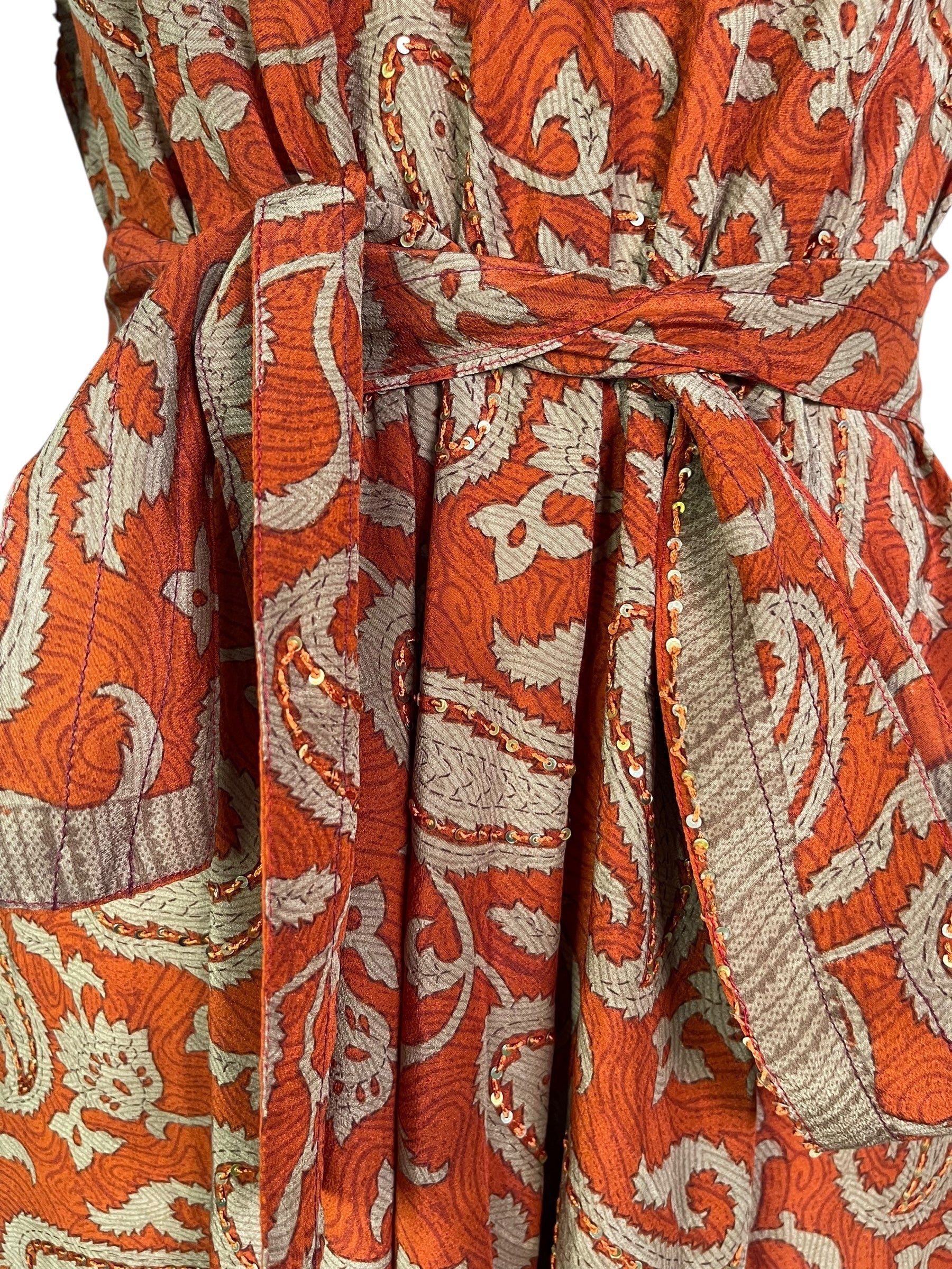 PRC7235 Avatar Pure Silk Maxi Dress with Belt