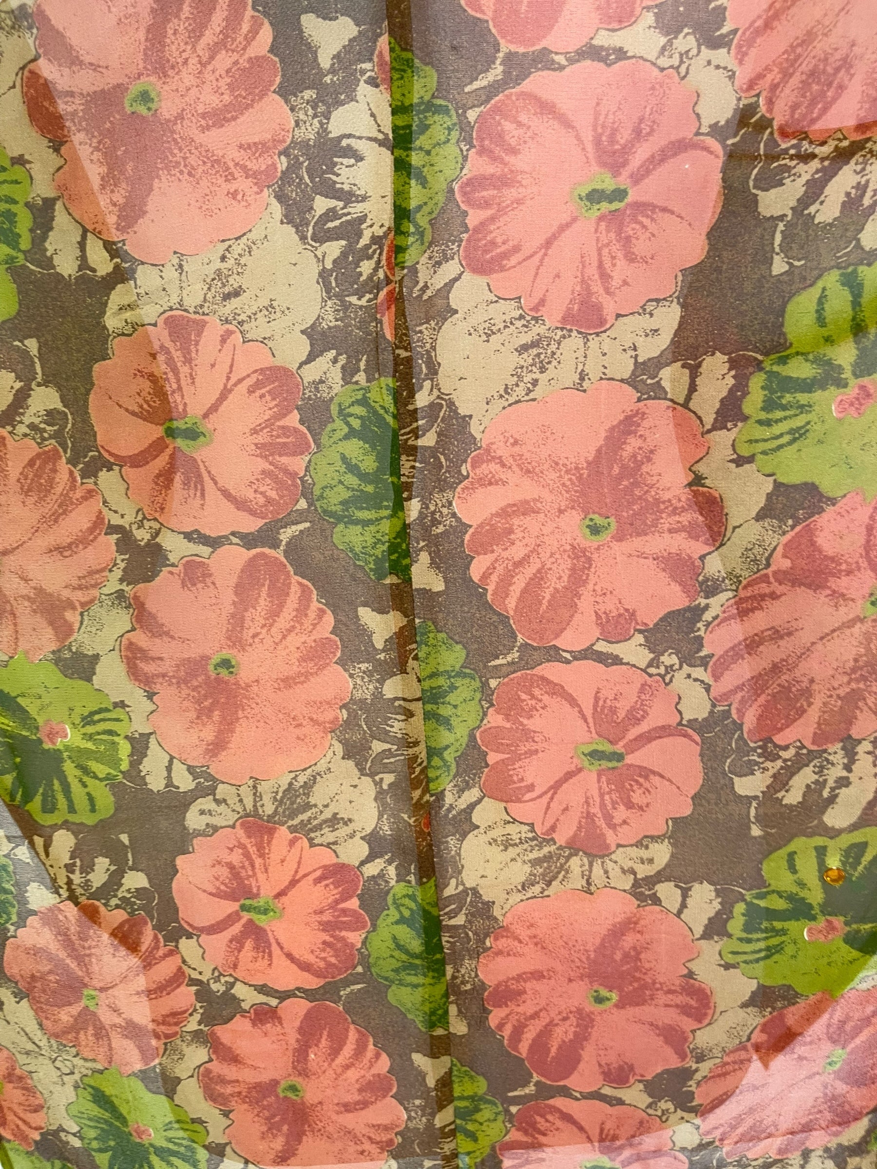 PRG7052 Sheer Avatar Pure Silk Waterfall Top