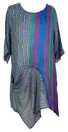 PRG6813 Sheer Avatar Pure Silk Self Pocket Tunic Dress
