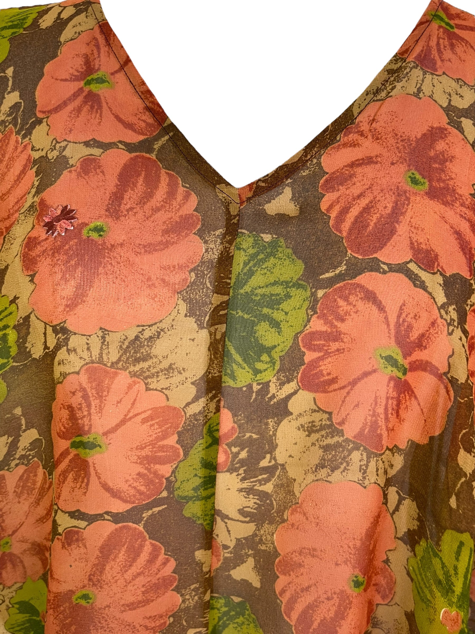 PRG7052 Sheer Avatar Pure Silk Waterfall Top