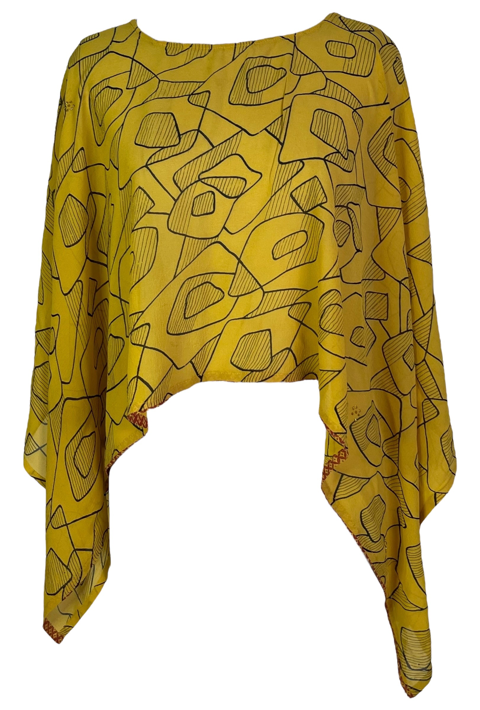 PRG6410 Sheer Avatar Pure Silk Capelet Poncho